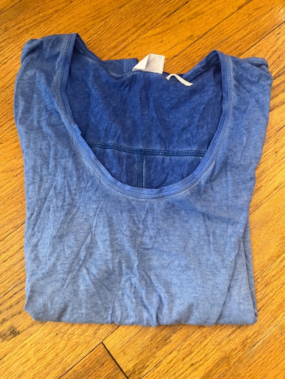 Out From Under Scoop Neck Tee in coastal blue